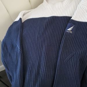 Náutica blue and cream sweater